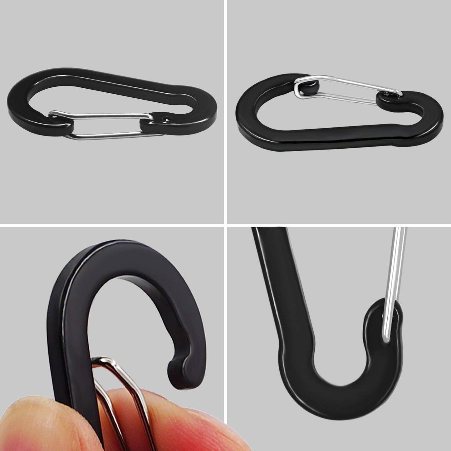 Stretchy Coiled Lanyards for Keys Kayak Fishing Equipment Pliers Tools, Black Blue Green Red Yellow Silver, 4/6pcs