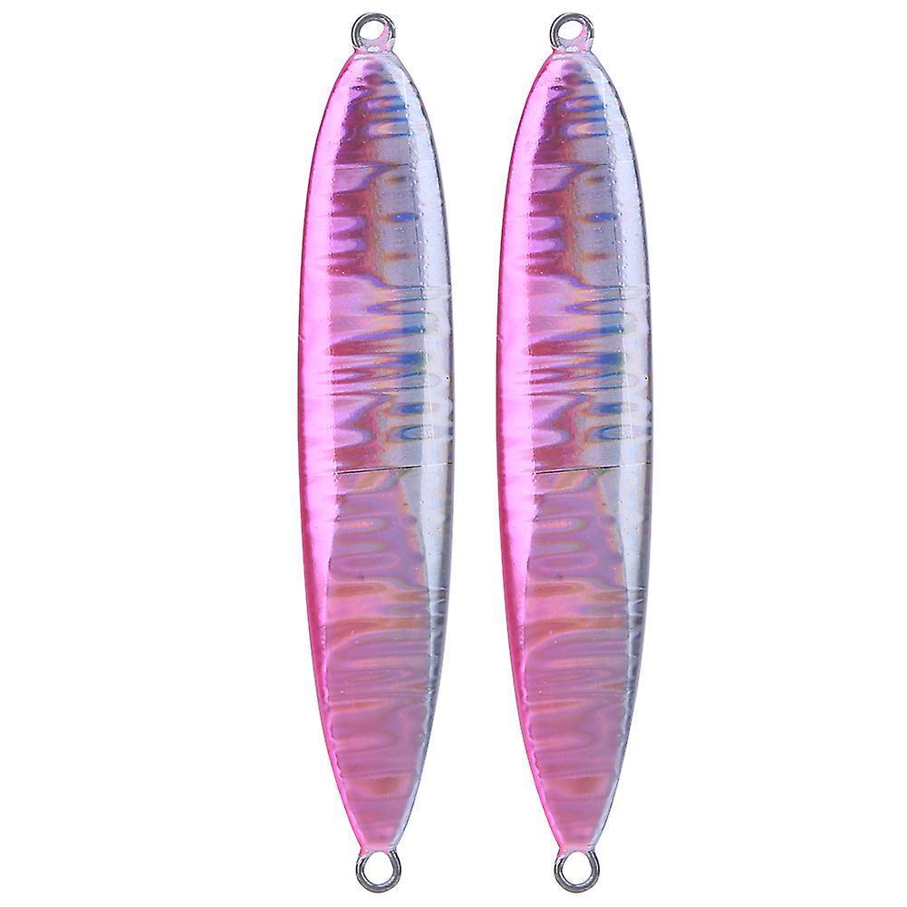 2Pcs Simulation Fish Shape Lure Bait Fishing Tackle Vivid Swimming Posturepink