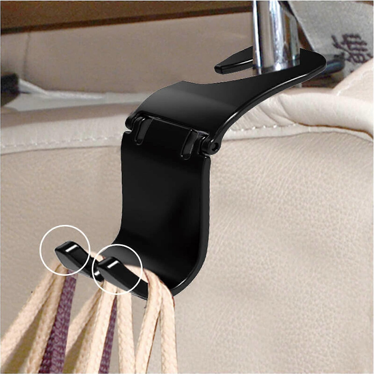 Car Accessories,Car Storage Hooks, Back Seat Auto Hooks Headrest Hanger, Universal Car Bag Handbag Organizer Hooks, Multifunctional Heavy Duty Storage