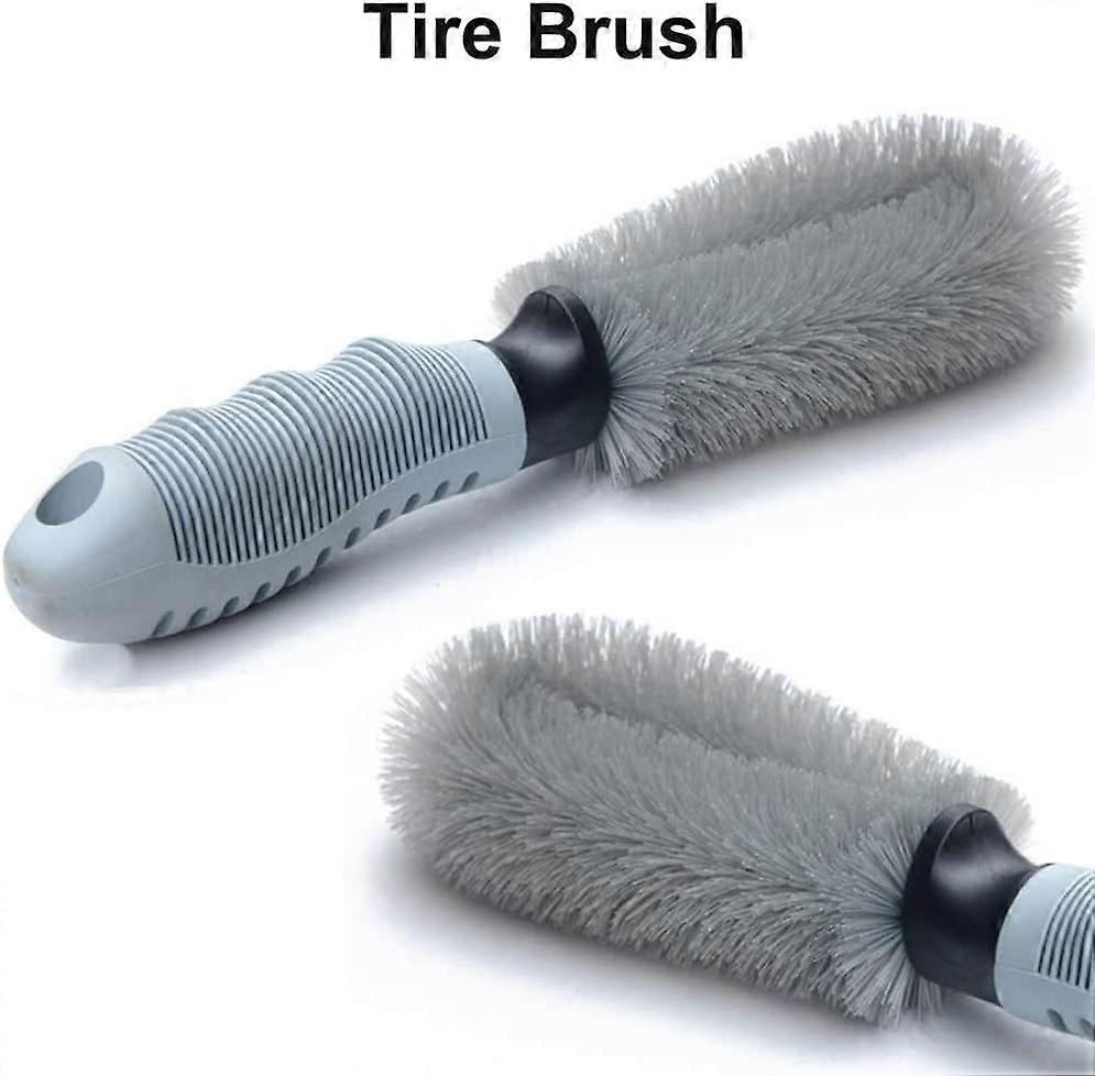 2pcs Wheel Cleaning Brush Set for Car, Tire & Motorcycle Rims
