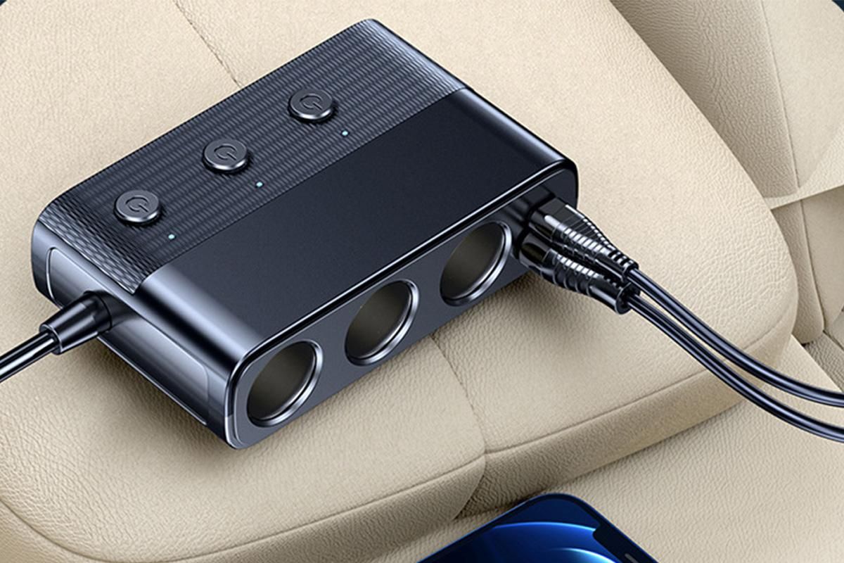 7 in 1 Cigarette Lighter Splitter QC3.0 PD 30W Charging 3 Socket Car Charger Adapter