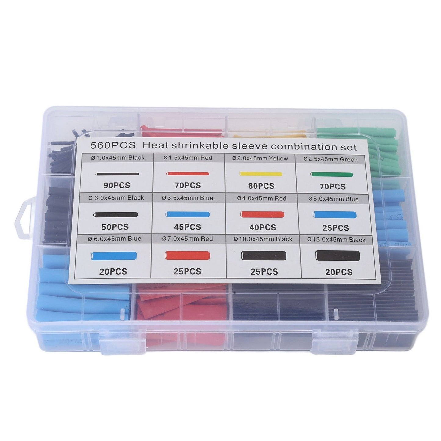 560 Pcs Heat Shrink Tube Wire Shrink Wrap Flame Retardant Insulated Heat Shrinkable Tube Set