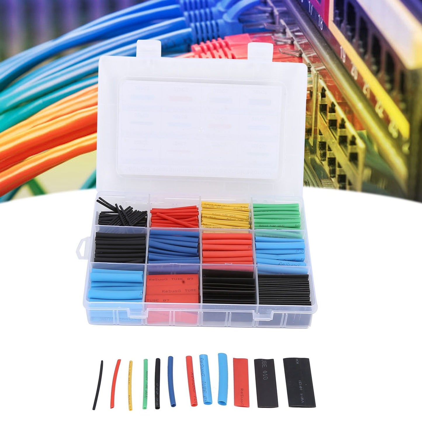 560 Pcs Heat Shrink Tube Wire Shrink Wrap Flame Retardant Insulated Heat Shrinkable Tube Set