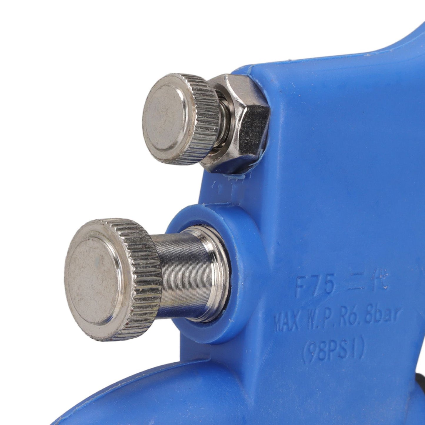 F 75 1.5mm Paint Sprayer Hydrocone Type Stainless Steel Air Varnish Sprayer for Automotive Industrial Blue