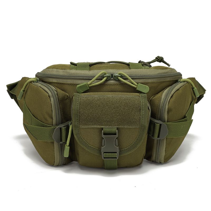 Outdoor Sports Fanny Pack Multipurpose Belt Bag for Camping Hiking Traveling Running Fishing - Army Green