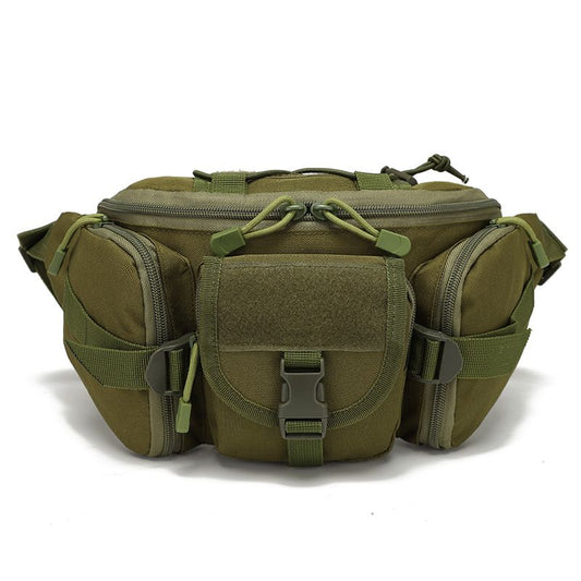Outdoor Sports Fanny Pack Multipurpose Belt Bag for Camping Hiking Traveling Running Fishing - Army Green