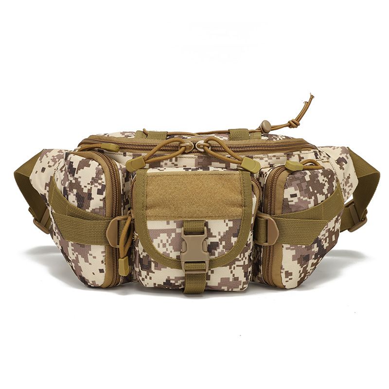 Outdoor Sports Fanny Pack Multipurpose Belt Bag for Camping Hiking Traveling Running Fishing - Desert Digital