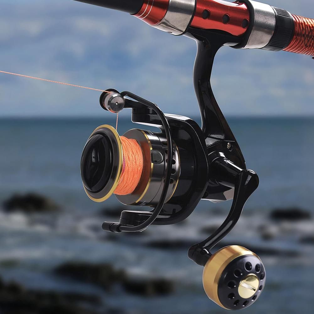 Spinning Fishing Reel HE Series 5000 6000 7000 Size 12 Ball Bearings 10kg Drag - HE5000