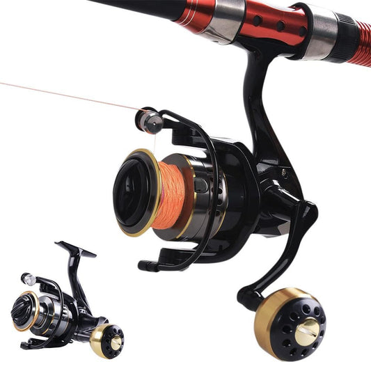 Spinning Fishing Reel HE Series 5000 6000 7000 Size 12 Ball Bearings 10kg Drag - HE6000
