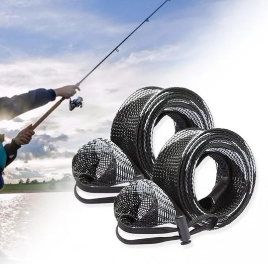 2Pcs Rod Sock Fishing Rod Sleeve Protector Pole Gloves Fishing Tools - White