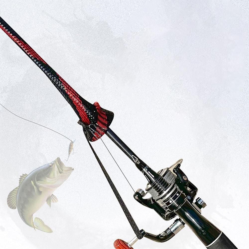 2Pcs Rod Sock Fishing Rod Sleeve Protector Pole Gloves Fishing Tools - Red