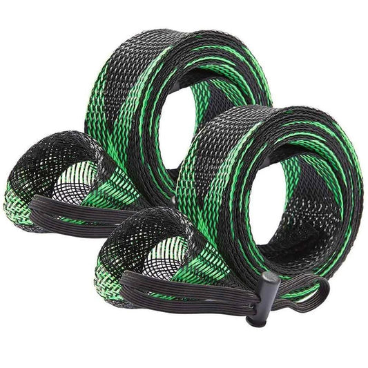 2Pcs Rod Sock Fishing Rod Sleeve Protector Pole Gloves Fishing Tools - Green
