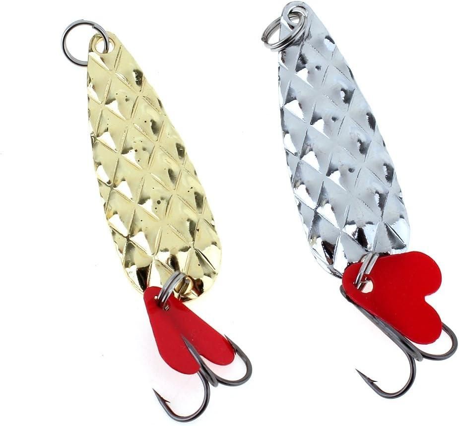 10 Pcs Metal Spoon Shaped Fishing Lure Set for Trout, Bass