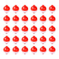30 Pcs 1.25 Inch Red White Ball Floats Fishing Bobbers