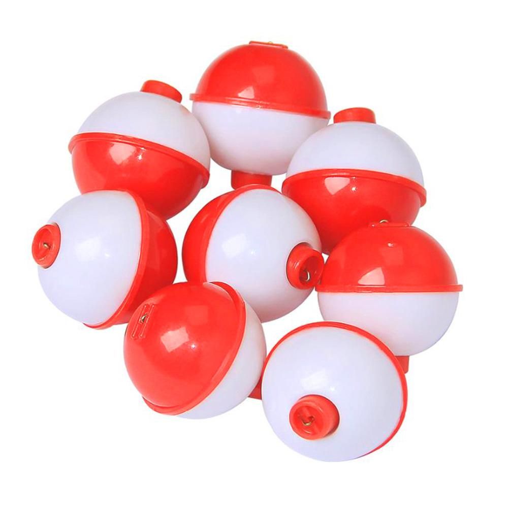 30 Pcs 1.25 Inch Red White Ball Floats Fishing Bobbers