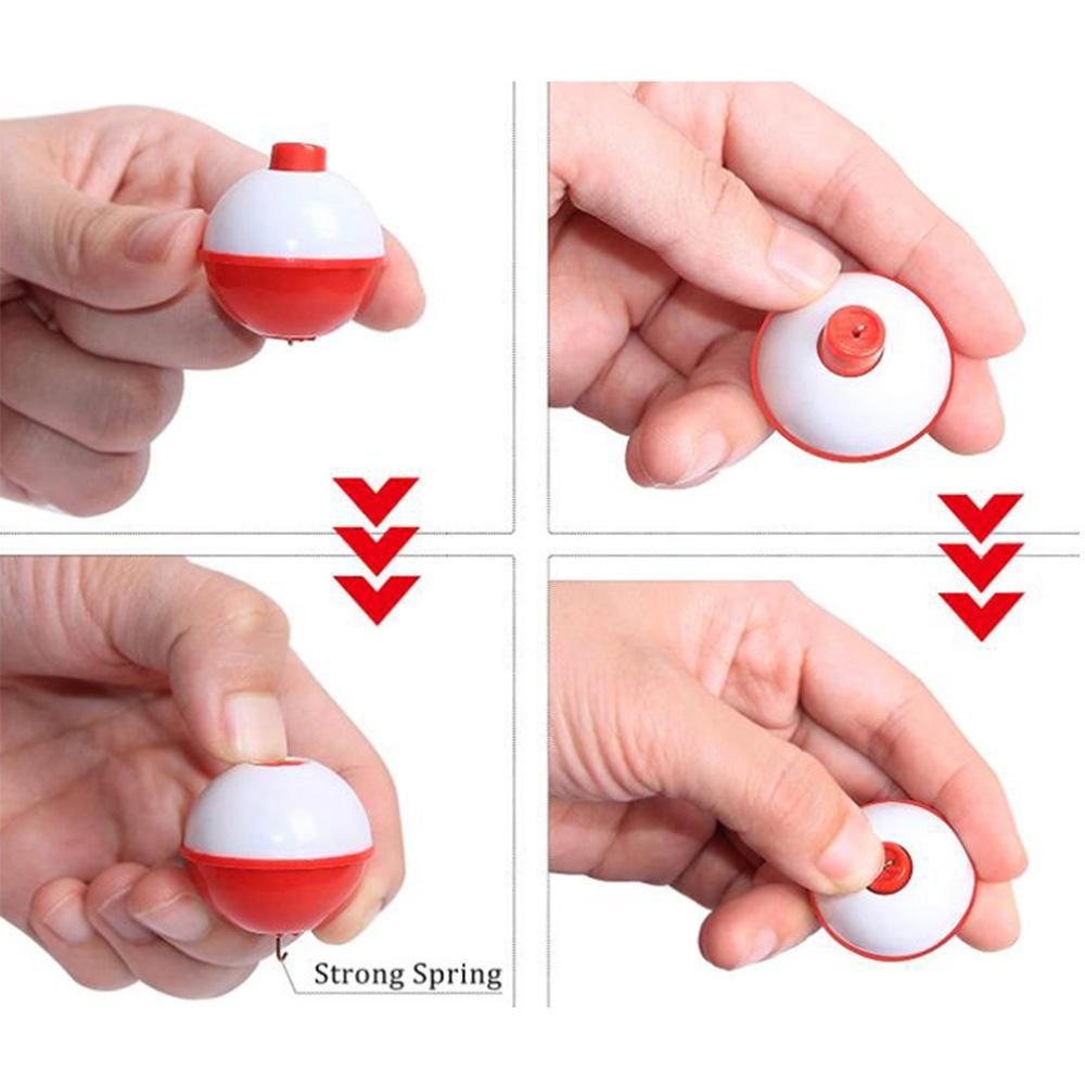 30 Pcs 1.25 Inch Red White Ball Floats Fishing Bobbers