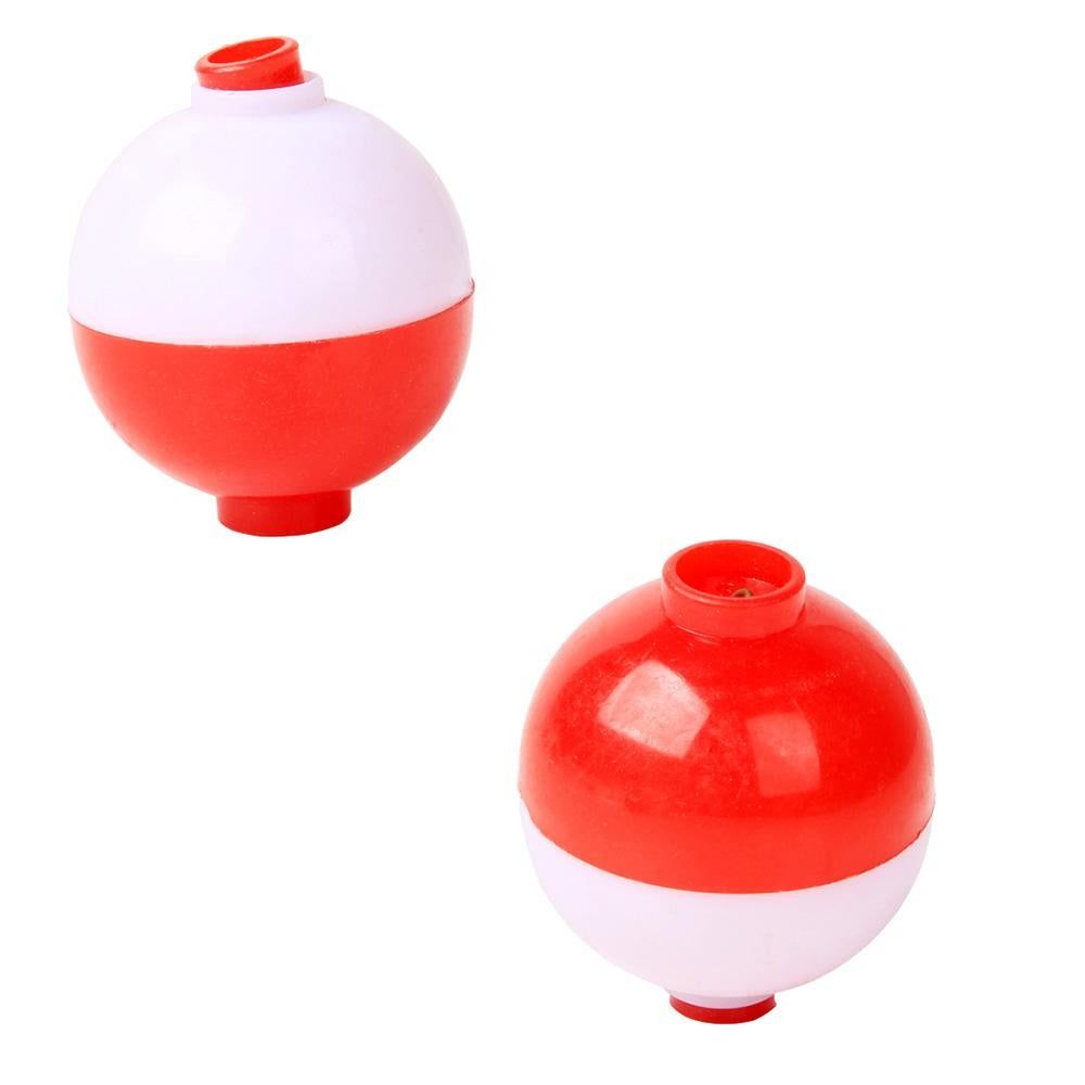 30 Pcs 1.25 Inch Red White Ball Floats Fishing Bobbers