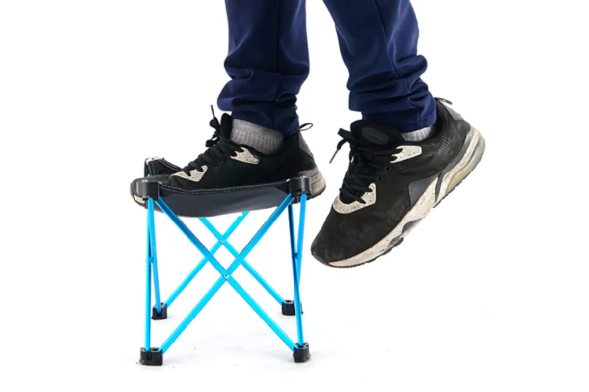 Mini Portable Outdoor Folding Stool Camping Fishing Picnic Chair Small Seat - Blue