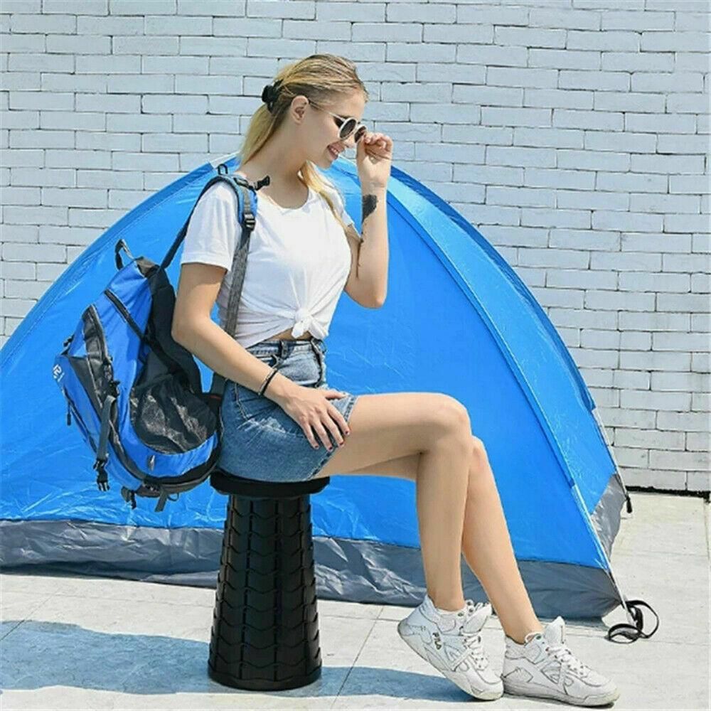 Camping Fishing Hunting Outdoor Chair Portable Folding Stool - Blue