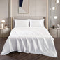 Art Silk Satin Sheet Set Hotel 4 Pieces Fitted/Flat Sheet Bedding Set-Luxury Soft Silky Sheets for Hair and Skin, Similar to Silk Bed Sheets Set 4 Pieces(King,White)