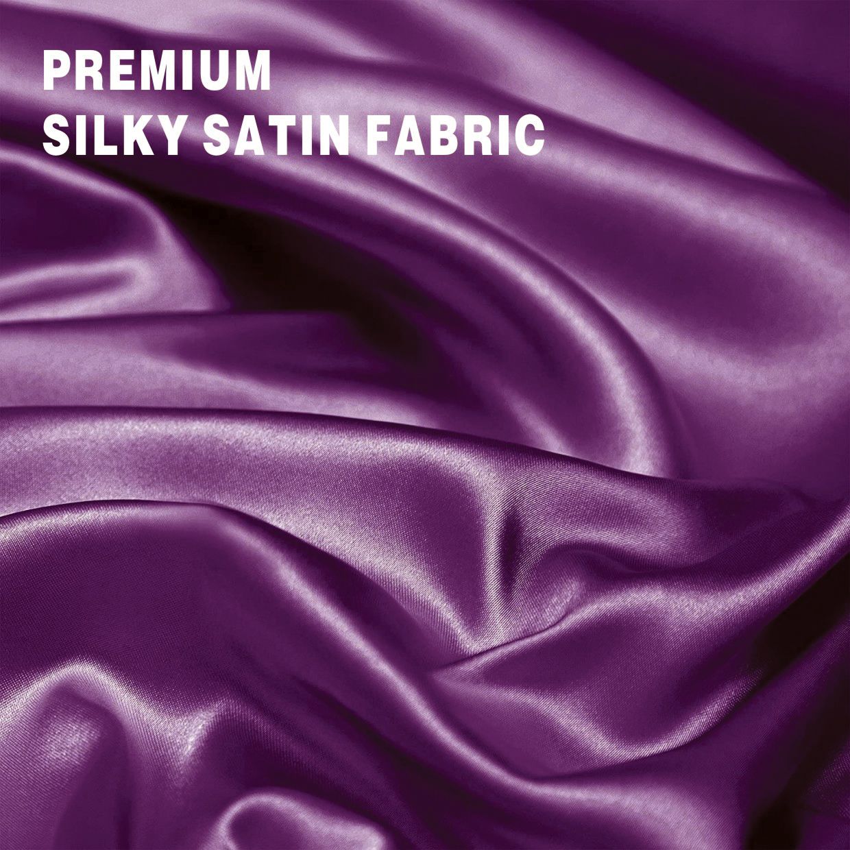 Art Silk Satin Sheet Set Hotel 4 Pieces Fitted/Flat Sheet Bedding Set-Luxury Soft Silky Sheets for Hair and Skin, Similar to Silk Bed Sheets Set 4 Pieces(Queen,Purple)