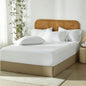 3 Piece Hotel Bamboo Cooling Fitted Sheet Set & Pillowcase -Ultra Soft 2000TC Breathable Fitted Bed Sheets Set with 37 Centimetre Deep Pocket-Cooling Sheets for Hot Sleepers(White,Double)
