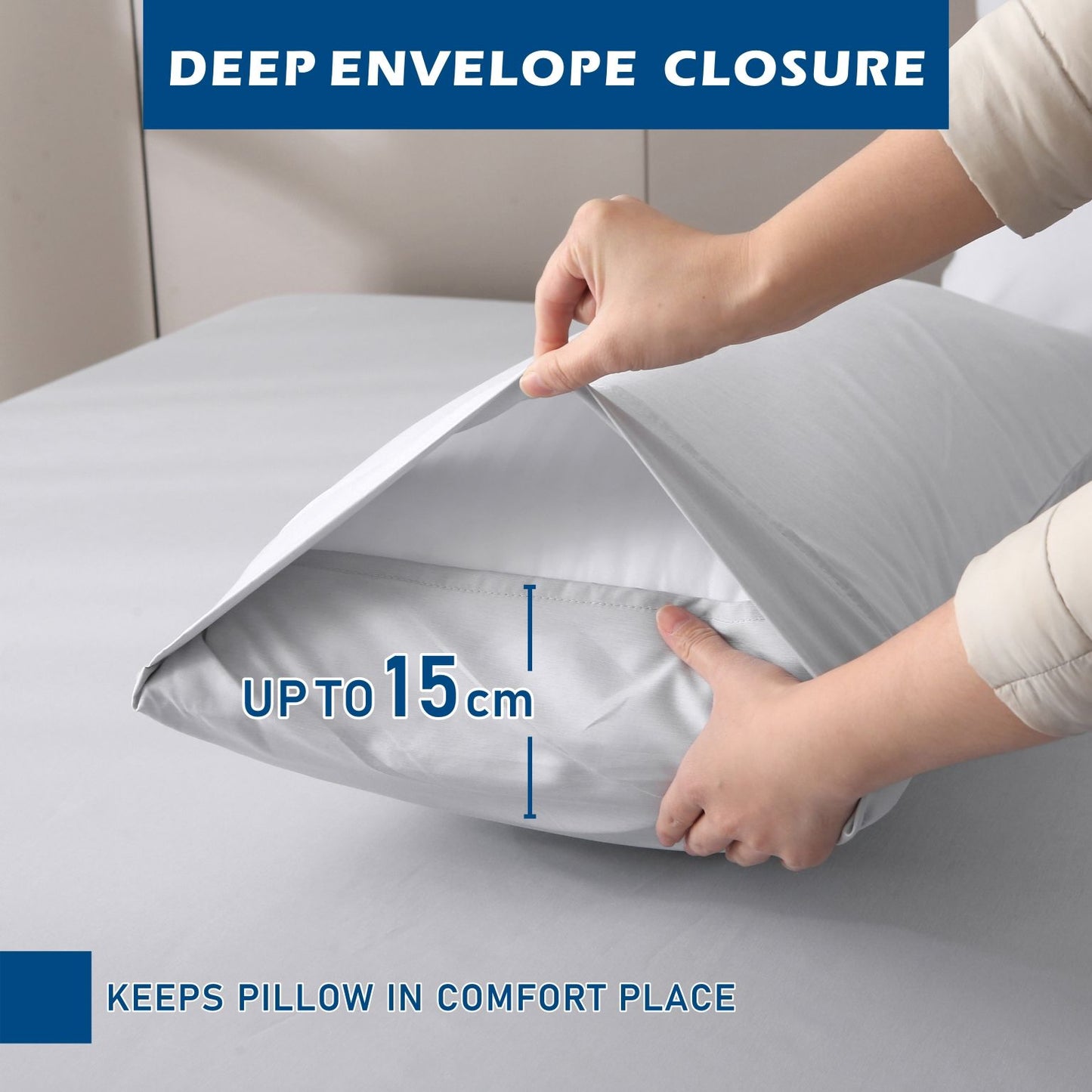 4 Piece Hotel Bamboo Cooling Sheet Set -Ultra Soft 2000TC Breathable Bed Sheets Set with 37 Centimetre Deep Pocket-Cooling Sheets for Hot Sleepers(Silver-gray,King)