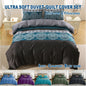 3 Piece Hotel Soft Microfiber Quilt Cover Set-2000TC Duvet/Donna Cover Set & Pillowcases -1 Quilt Cover Zipper Closure & 1 x Pillowcases-Breathable Bedding - Wrinkle, Fade, Stain Resistant(Bohemian,Double)