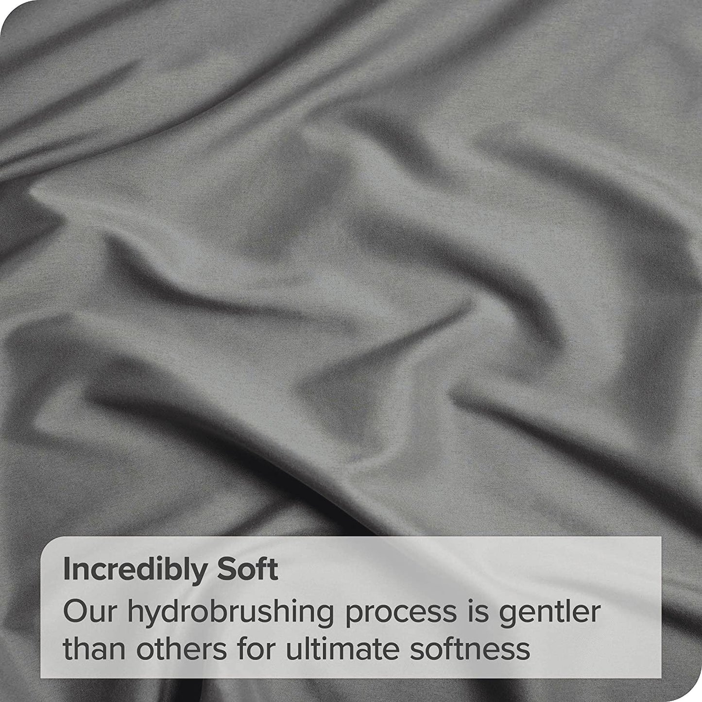 4 Piece Bed Sheet Set- Bedding Sheets & Pillowcases -Breathable Bedding - Wrinkle, Fade, Stain Resistant-Deep Pocket Flat Fitted Bed Sheet Set(Grey,Double)