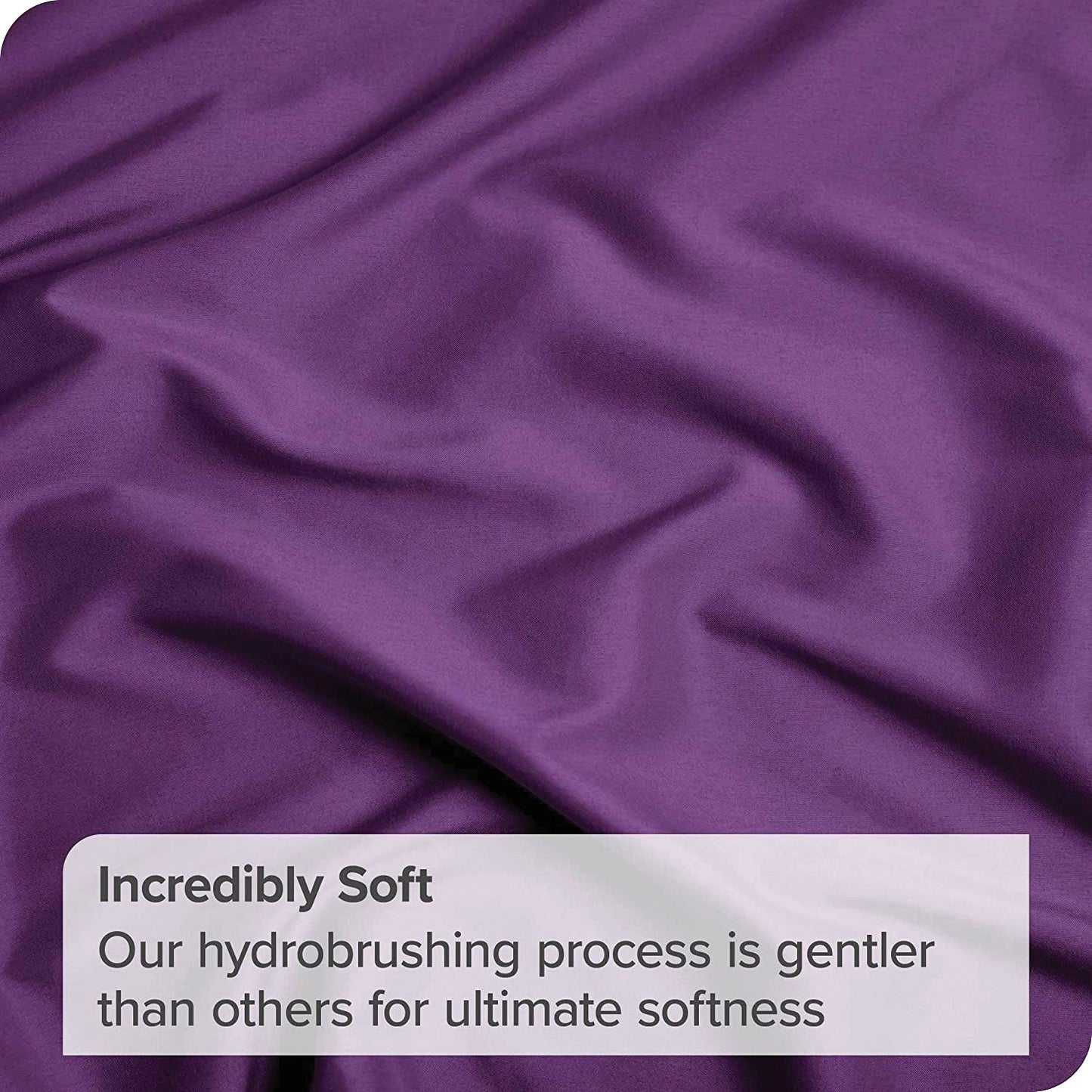 4 Piece Bed Sheet Set- Bedding Sheets & Pillowcases -Breathable Bedding - Wrinkle, Fade, Stain Resistant-Deep Pocket Flat Fitted Bed Sheet Set(Purple,King)