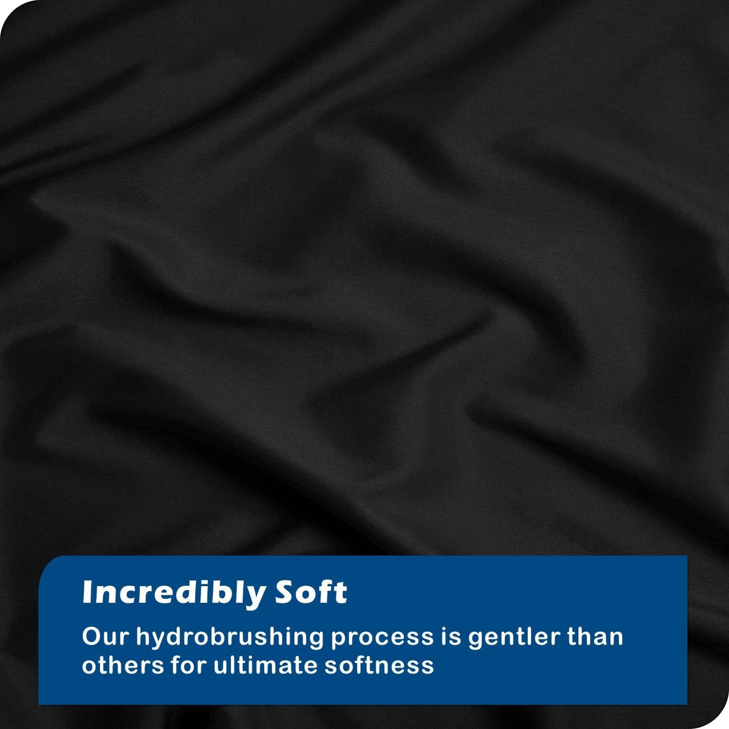 2 Piece Hotel Soft Microfiber Quilt Cover Set-2000TC Duvet/Donna Cover Set & Pillowcases -1 Quilt Cover Zipper Closure & 1 x Pillowcases-Breathable Bedding - Wrinkle, Fade, Stain Resistant(Black,King Single)
