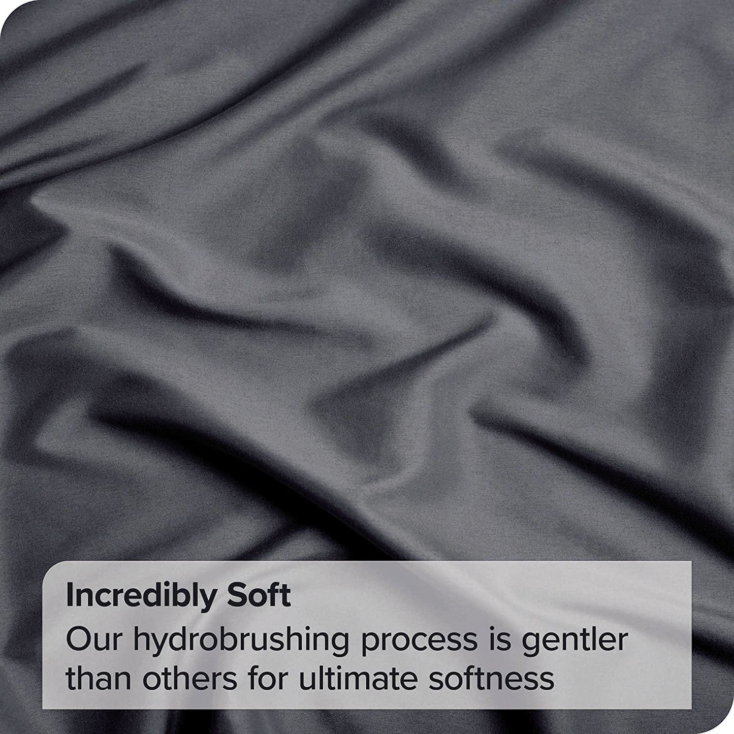 3 Piece Bed Sheet Set- Bedding Sheets & Pillowcases -Breathable Bedding - Wrinkle, Fade, Stain Resistant-Deep Pocket Flat Fitted Bed Sheet Set(Dark gray,King Single)