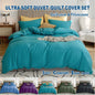 3 Piece Hotel Soft Microfiber Quilt Cover Set-2000TC Duvet/Donna Cover Set & Pillowcases -1 Quilt Cover Zipper Closure & 1 x Pillowcases-Breathable Bedding - Wrinkle, Fade, Stain Resistant(Biscay blue,Queen)