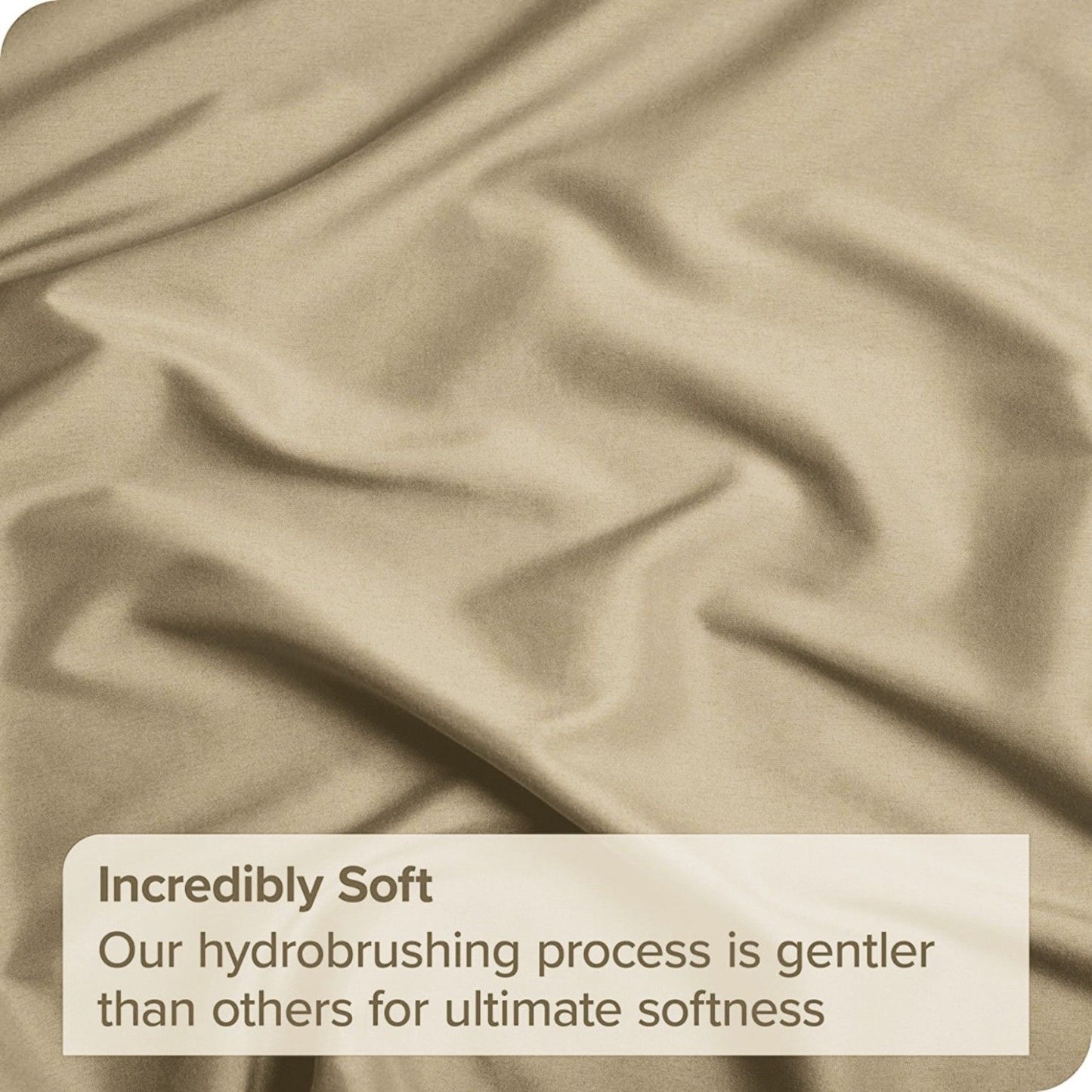 4 Piece Bed Sheet Set- Bedding Sheets & Pillowcases -Breathable Bedding - Wrinkle, Fade, Stain Resistant-Deep Pocket Flat Fitted Bed Sheet Set(Camel Beige,Queen)