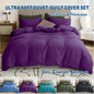 2 Piece Hotel Soft Microfiber Quilt Cover Set-2000TC Duvet/Donna Cover Set & Pillowcases -1 Quilt Cover Zipper Closure & 1 x Pillowcases-Breathable Bedding - Wrinkle, Fade, Stain Resistant(Purple,Single)