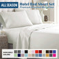 4 Piece Bed Sheet Set- Bedding Sheets & Pillowcases -Breathable Bedding - Wrinkle, Fade, Stain Resistant-Deep Pocket Flat Fitted Bed Sheet Set(Raw white,Super King)