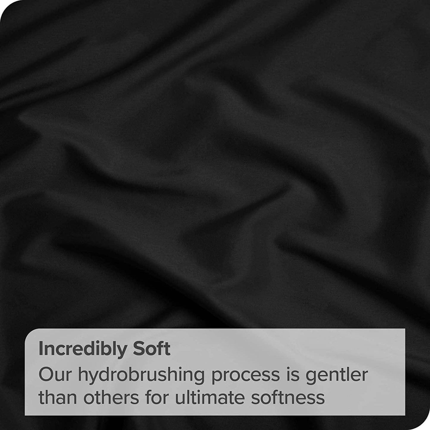 4 Piece Bed Sheet Set- Bedding Sheets & Pillowcases -Breathable Bedding - Wrinkle, Fade, Stain Resistant-Deep Pocket Flat Fitted Bed Sheet Set(Black,Super King)