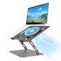 Ergonomic Adjustable Laptop Stand with Cooler,6”Laptops Notebook Alloy Riser Holder Computer Stand Compatible with Dell,Hp,Pad,Air Pro