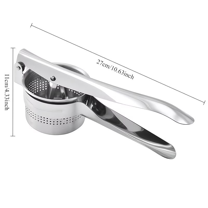 Potato masher, lemon juicer, potato shredder, multi-functional juicer, stainless steel potato shredder, non-slip handle kitchen vegetable shredder, manual fruit masher, vegetable grinder, kitchenware, kitchen gadgets