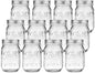 12 Pieces Canning Jars - 480ml Mason Jar Empty Glass Spice Bottles with Airtight Lids and Labels