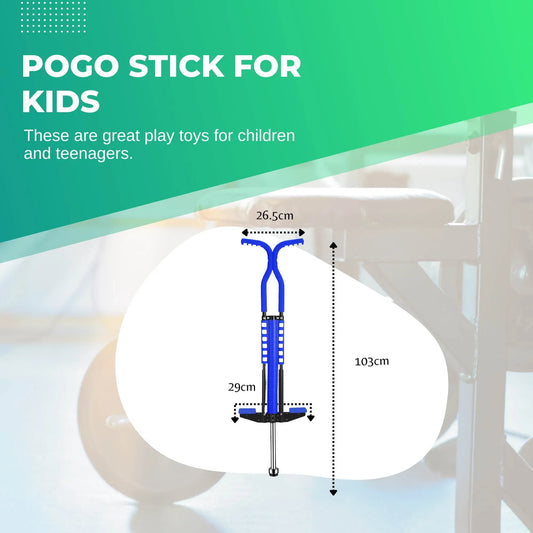 Social Hike Blue Pogo Stick - Kids Jumping Jackhammer Exercise Hopper Toy