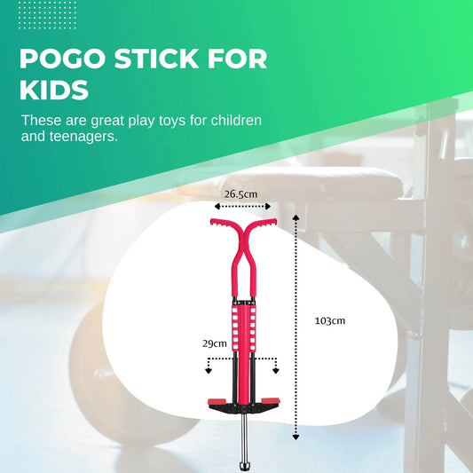 Social Hike Red Pogo Stick - Kids Jumping Jackhammer Exercise Hopper Toy