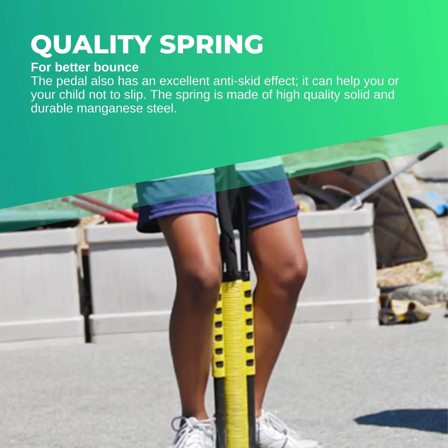 Social Hike Yellow Pogo Stick - Kids Jumping Jackhammer Exercise Hopper Toy