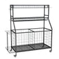 Social Hike Sports Equipment Storage Organiser and Side Rack Garage Trolley