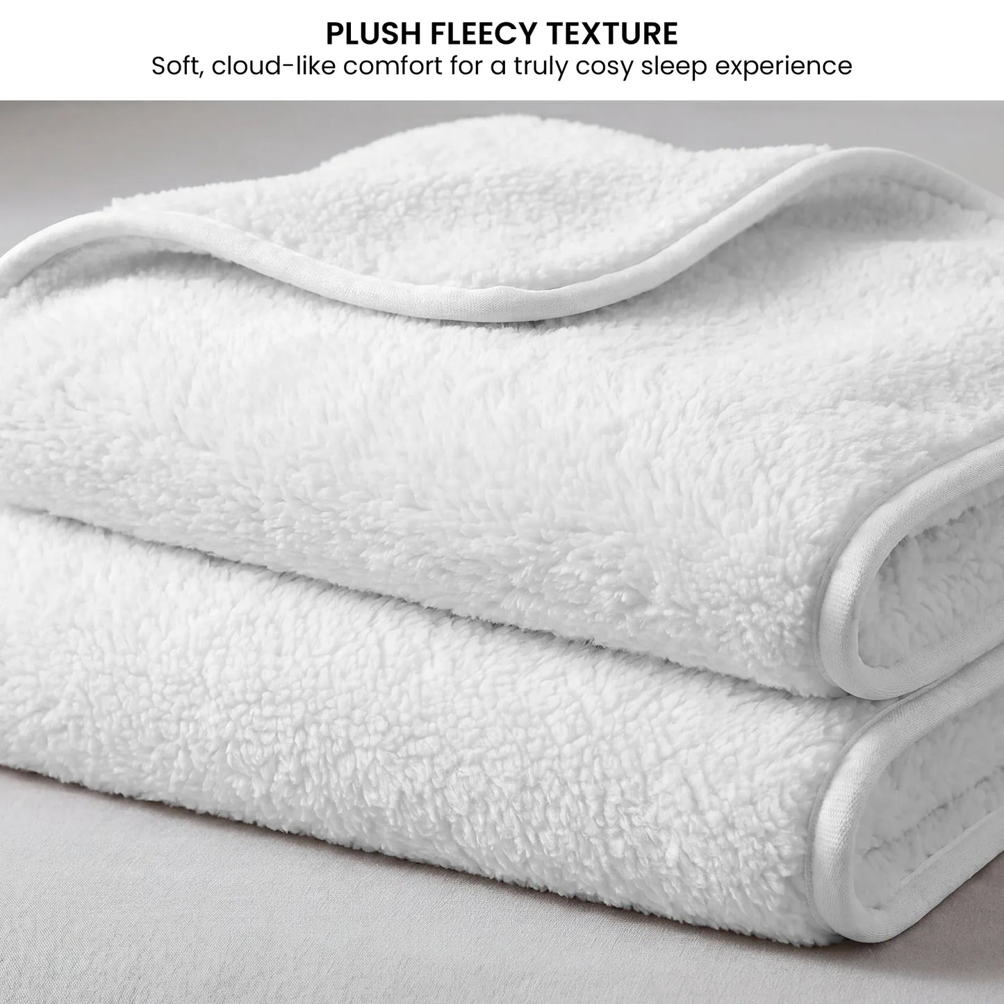 Laura Hill Double Electric Heated Underlay Blanket Fleecy Fabric with Timer