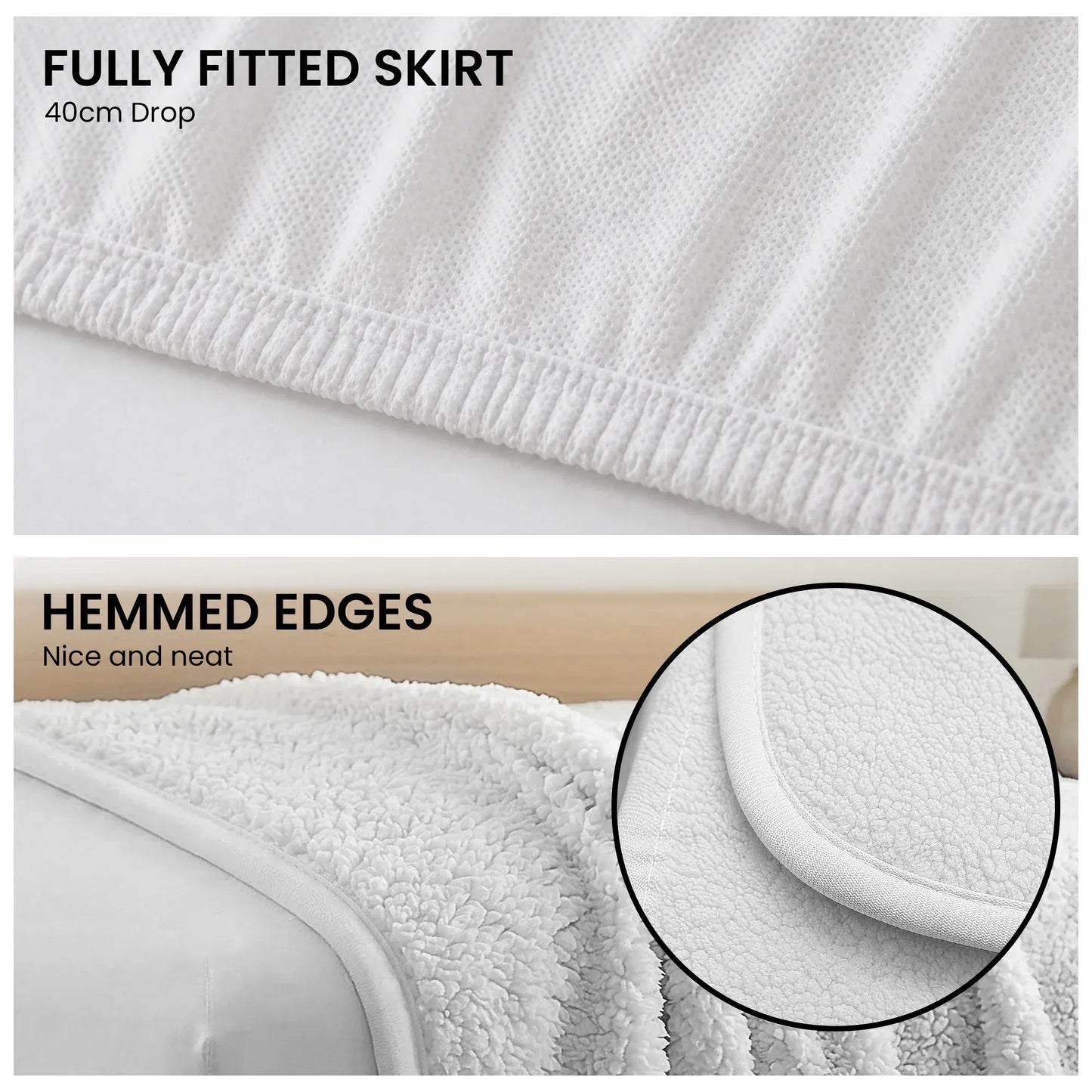 Laura Hill Single Electric Heated Underlay Blanket Fleecy Fabric with Timer