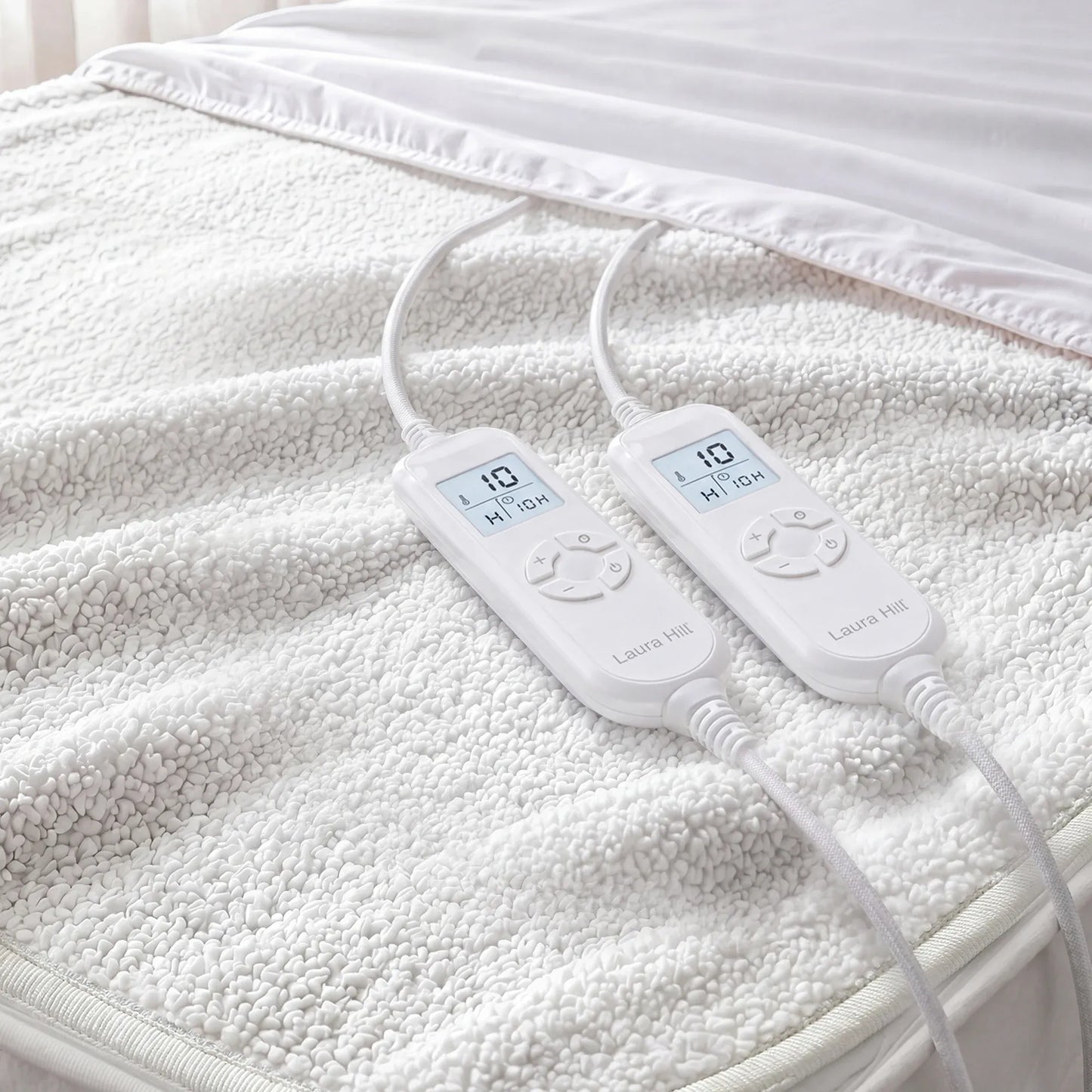 Laura Hill King Electric Heated Underlay Blanket Fleecy Fabric with Timer