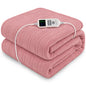 Laura Hill Xl Electric Heated Blanket Throw Soft Coral Fleece With 10 Heat Settings - Pink