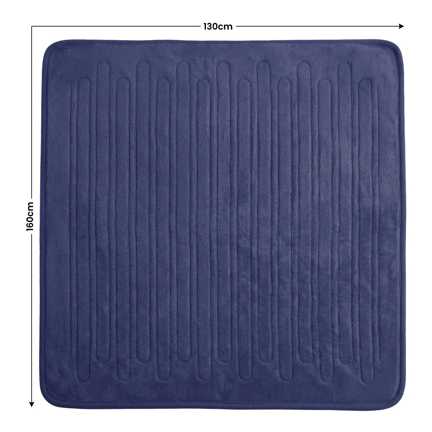 Laura Hill Electric Heated Blanket Throw Soft Coral Fleece w/ 9 Heat Settings - Blue