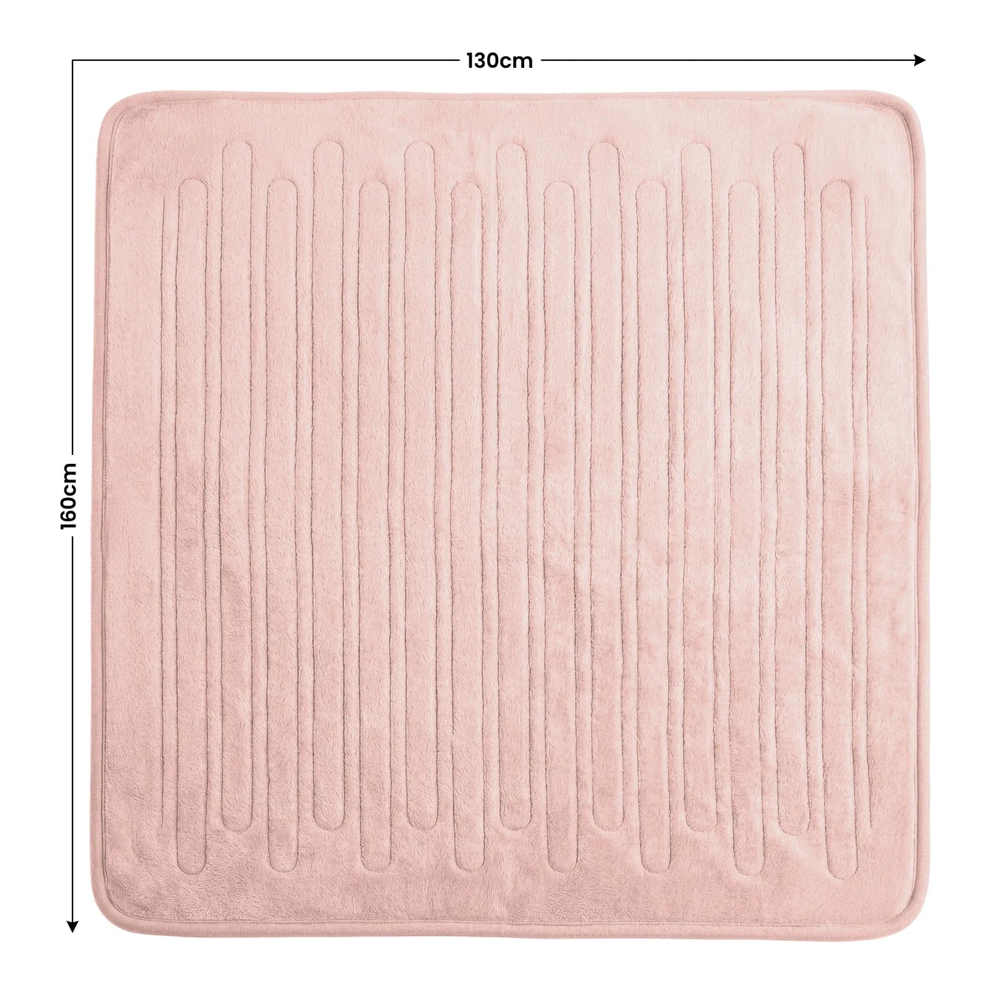 Laura Hill Electric Heated Blanket Throw Soft Coral Fleece w/ 9 Heat Settings - Pink